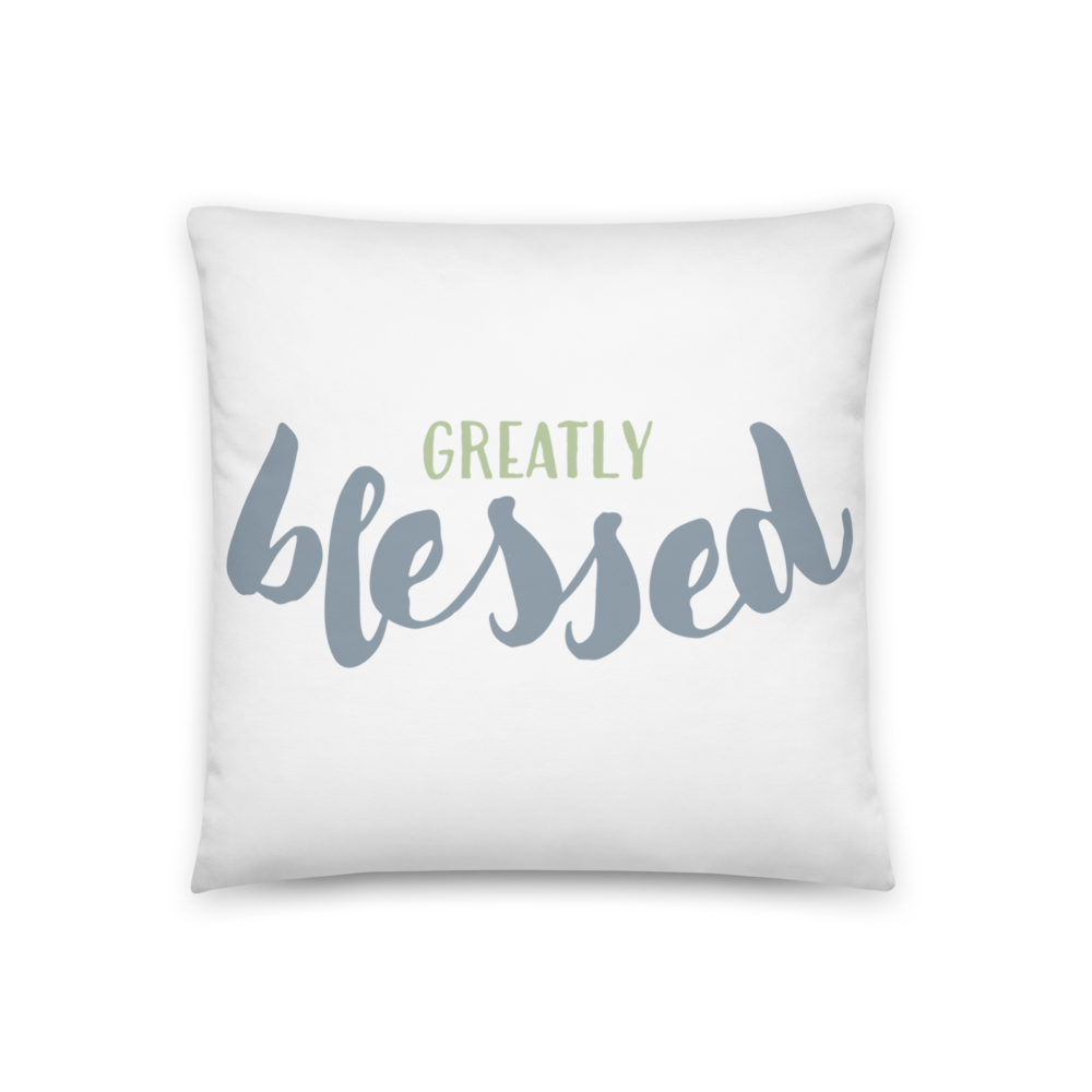 Greatly Blessed Multi-Colored Pillow