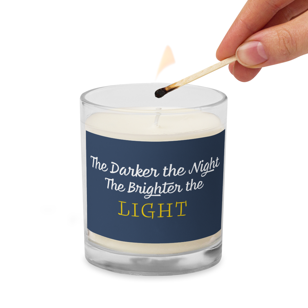 The Darker The Night Navy Candle