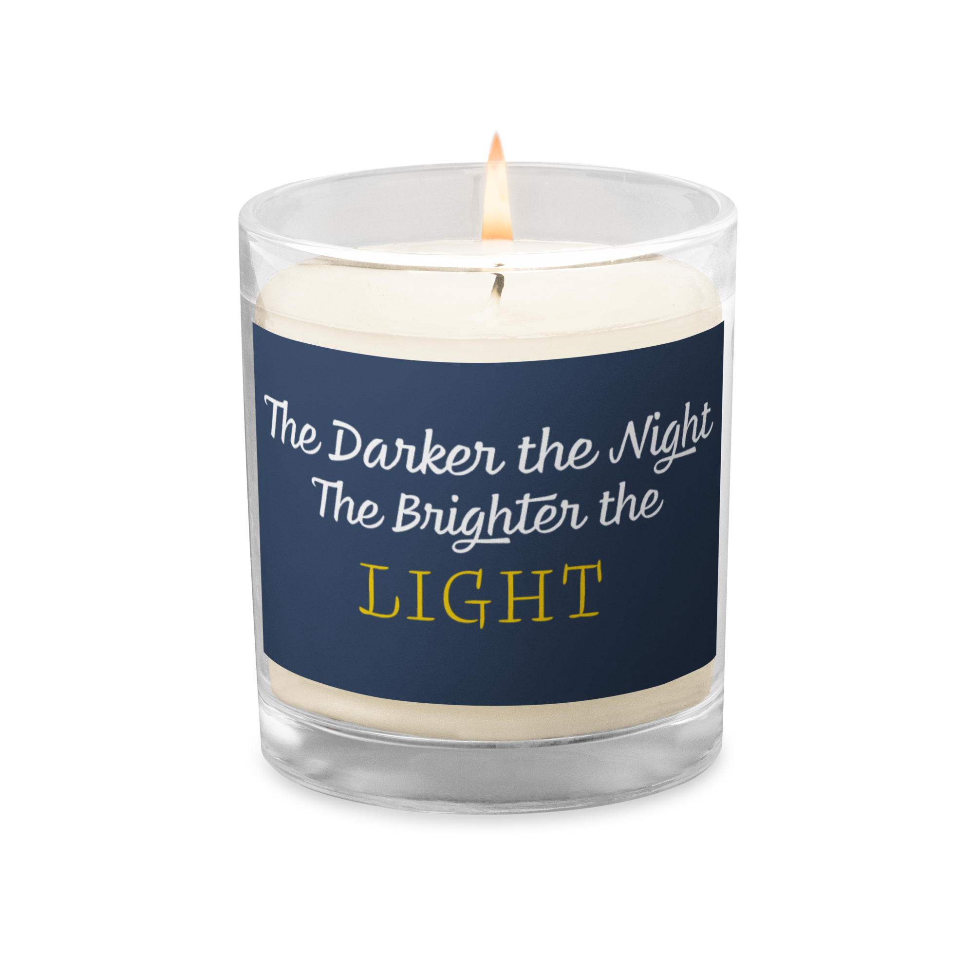The Darker The Night Navy Candle