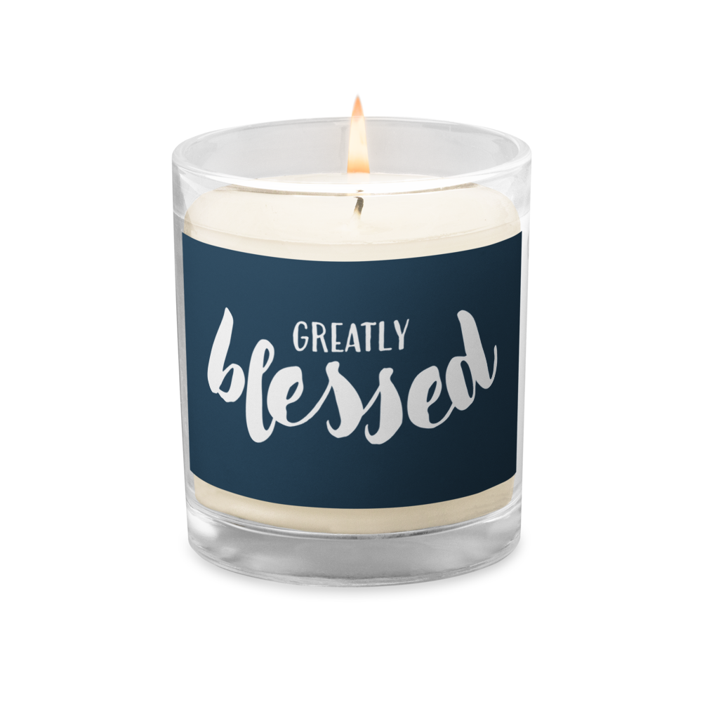 Greatly Blessed Deep Blue Candle