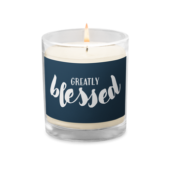 Greatly Blessed Deep Blue Candle